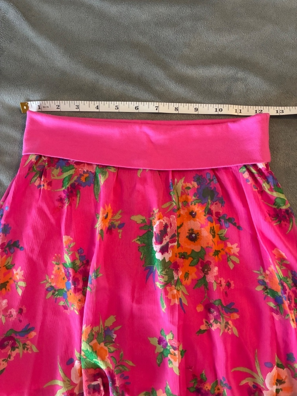 Aeropostale Pink Floral Skater Skirt - Picture 7 of 8